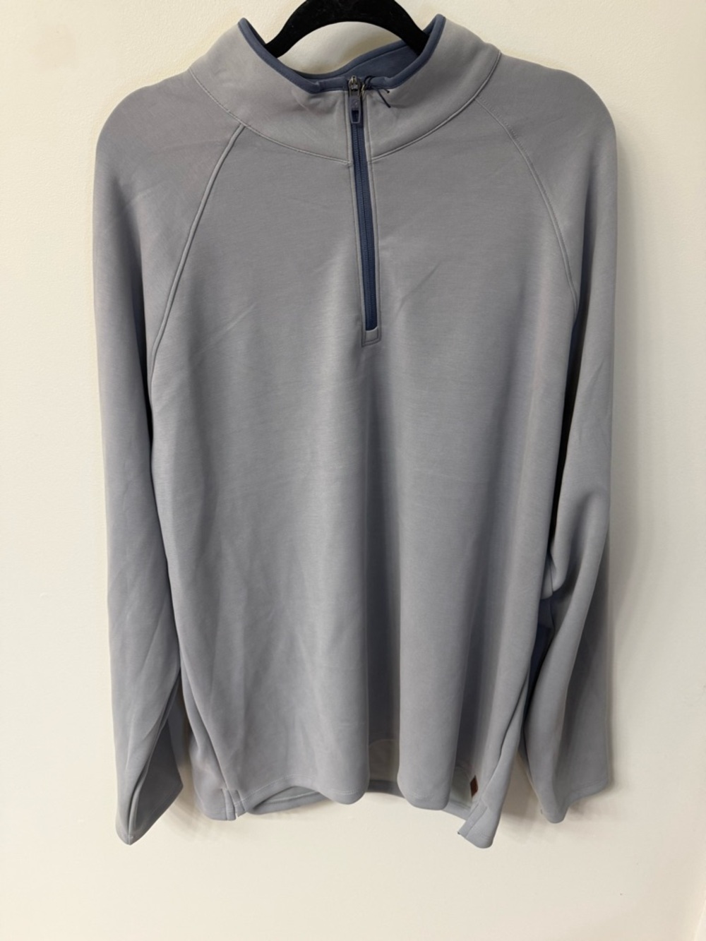 Fundamental Coast Men's Light Gray Quarter-Zip Pullover Sweater Size XL NWT
